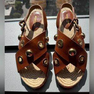 Michael Kors leather espadrille sandals
